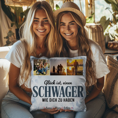 Personalisierte Kissen Mit Namen Fotocollage für Schwager Glück Ist eine Schwager Wie Dich Zu Haben 3