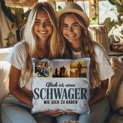 Personalisierte Kissen Mit Namen Fotocollage für Schwager Glück Ist eine Schwager Wie Dich Zu Haben 8