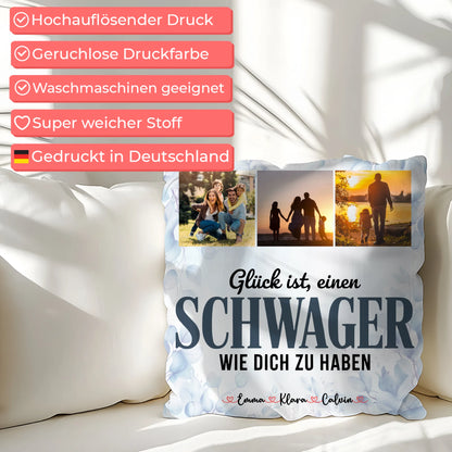 Personalisierte Kissen Mit Namen Fotocollage für Schwager Glück Ist eine Schwager Wie Dich Zu Haben 7