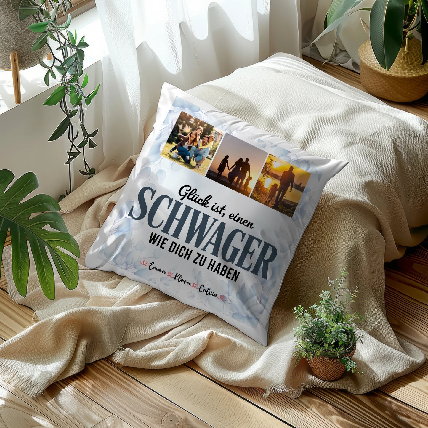 Personalisierte Kissen Mit Namen Fotocollage für Schwager Glück Ist eine Schwager Wie Dich Zu Haben