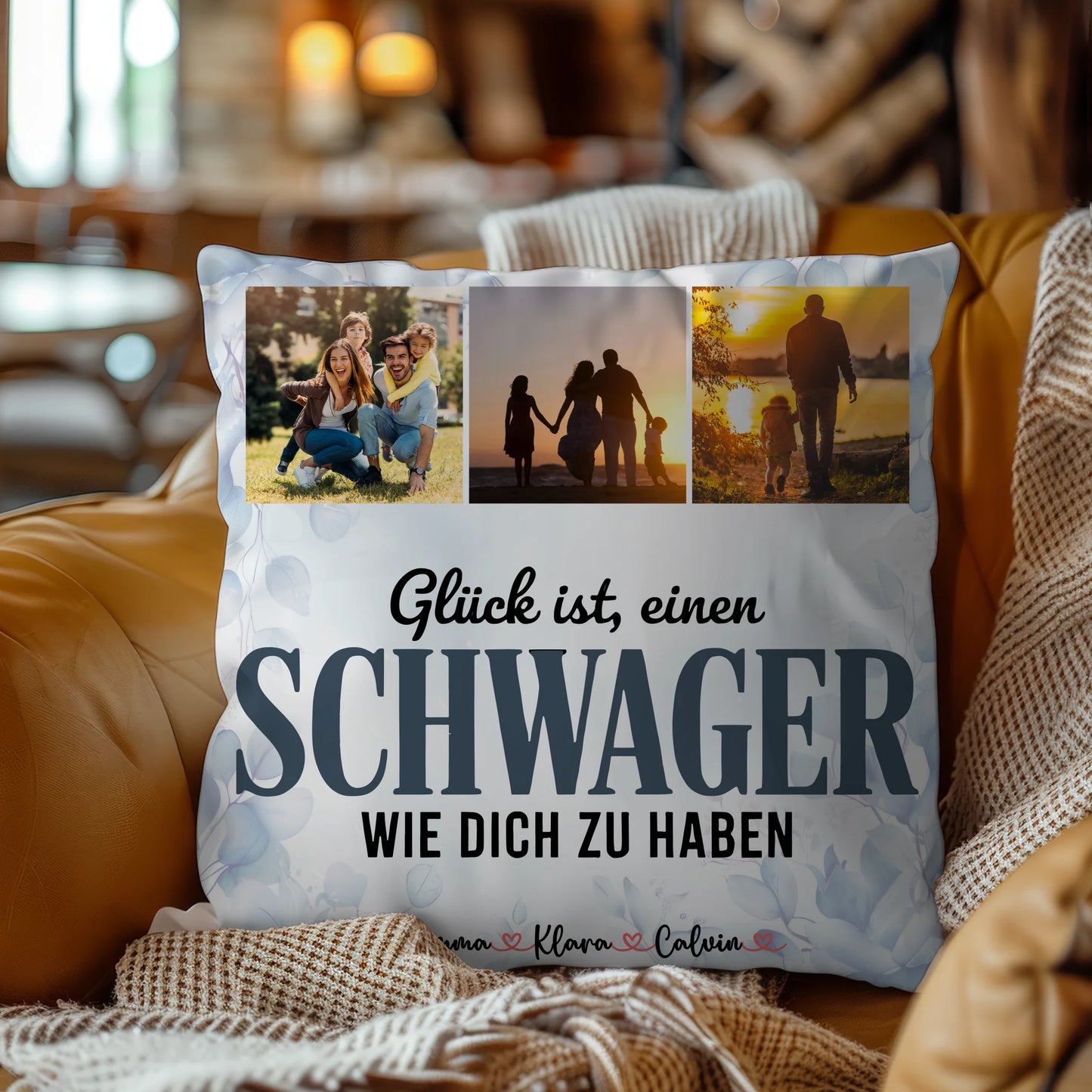 Personalisierte Kissen Mit Namen Fotocollage für Schwager Glück Ist eine Schwager Wie Dich Zu Haben 9
