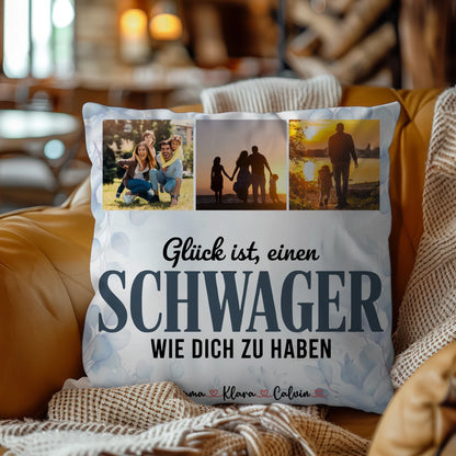 Personalisierte Kissen Mit Namen Fotocollage für Schwager Glück Ist eine Schwager Wie Dich Zu Haben 9