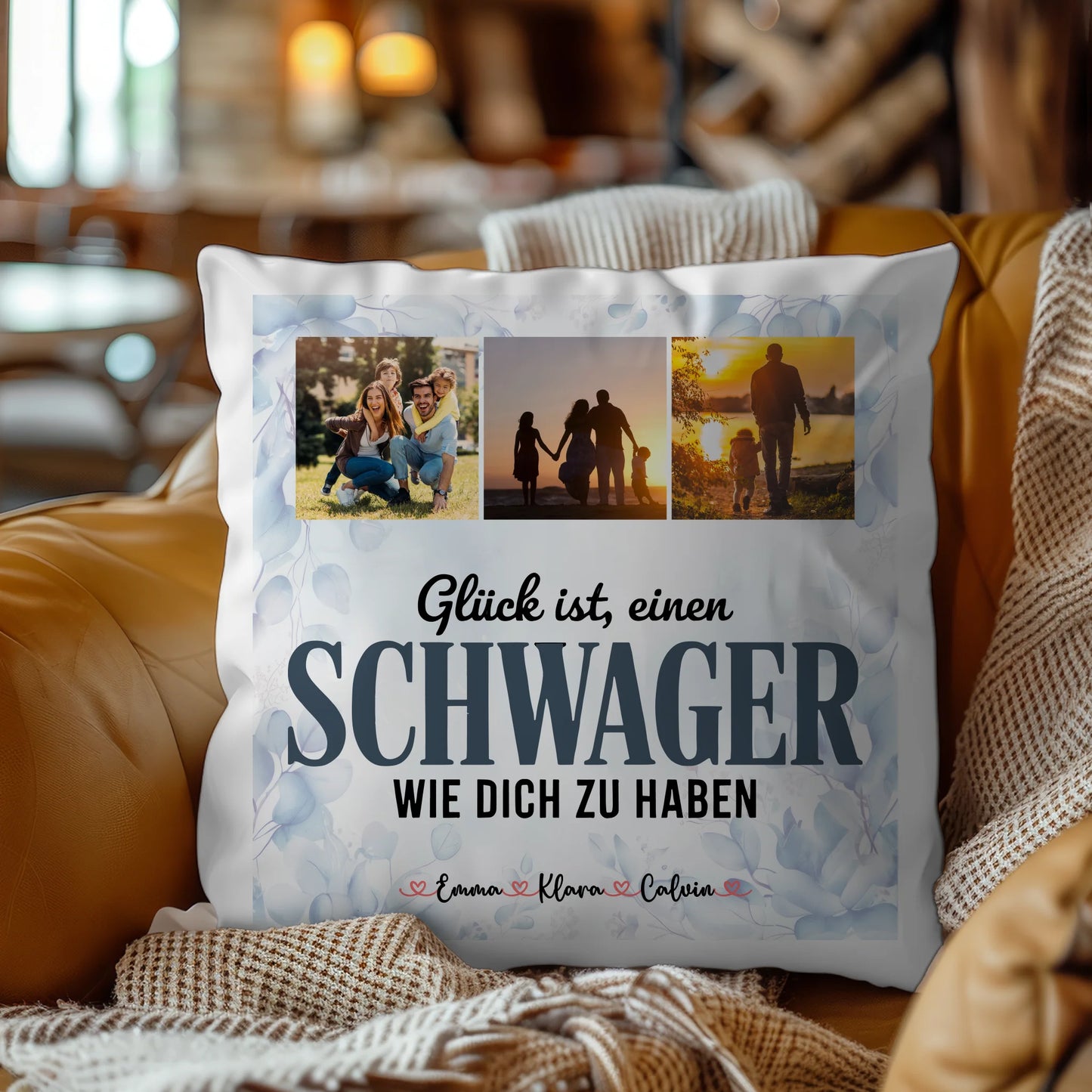 Personalisierte Kissen Mit Namen Fotocollage für Schwager Glück Ist eine Schwager Wie Dich Zu Haben