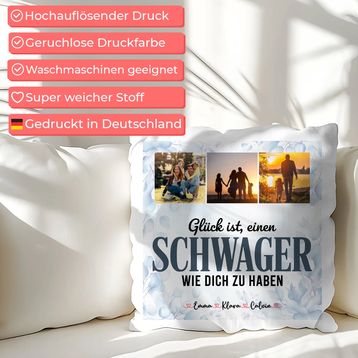 Personalisierte Kissen Mit Namen Fotocollage für Schwager Glück Ist eine Schwager Wie Dich Zu Haben