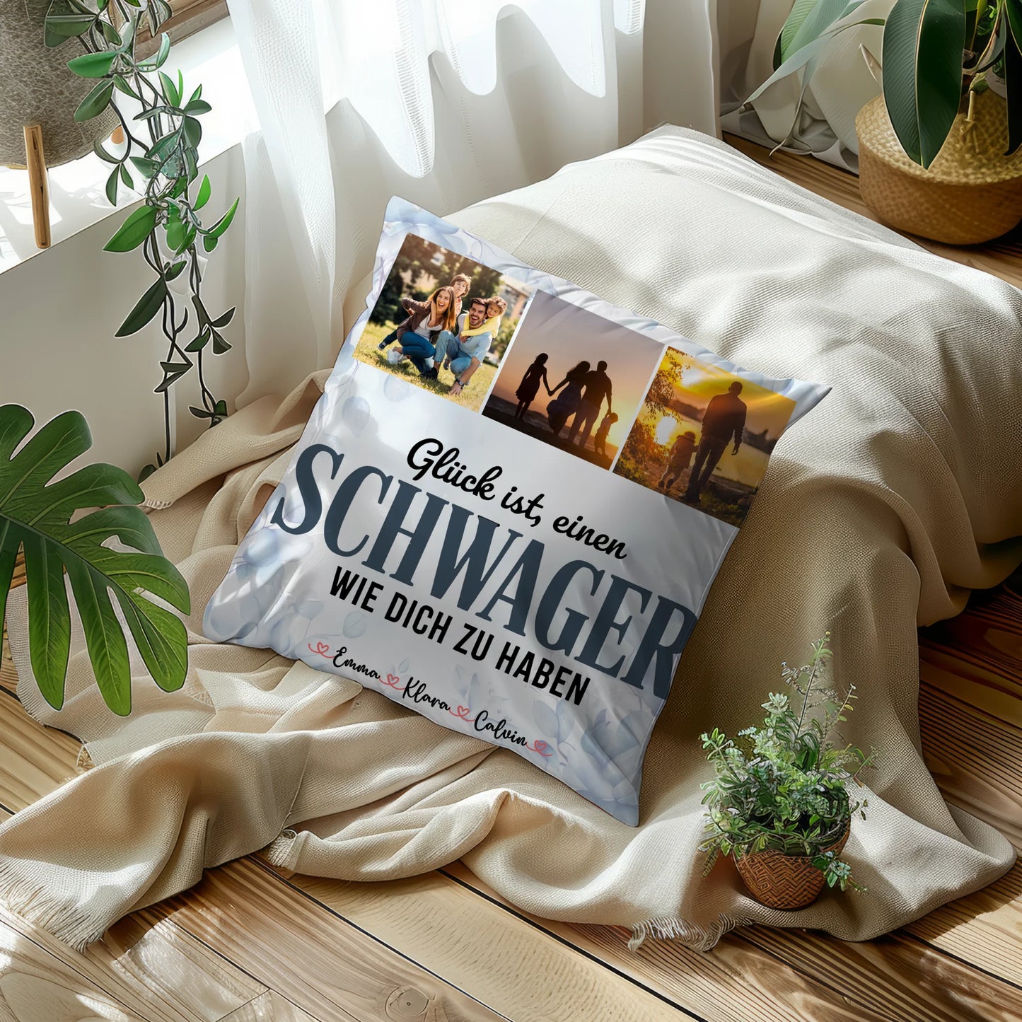 Personalisierte Kissen Mit Namen Fotocollage für Schwager Glück Ist eine Schwager Wie Dich Zu Haben 5