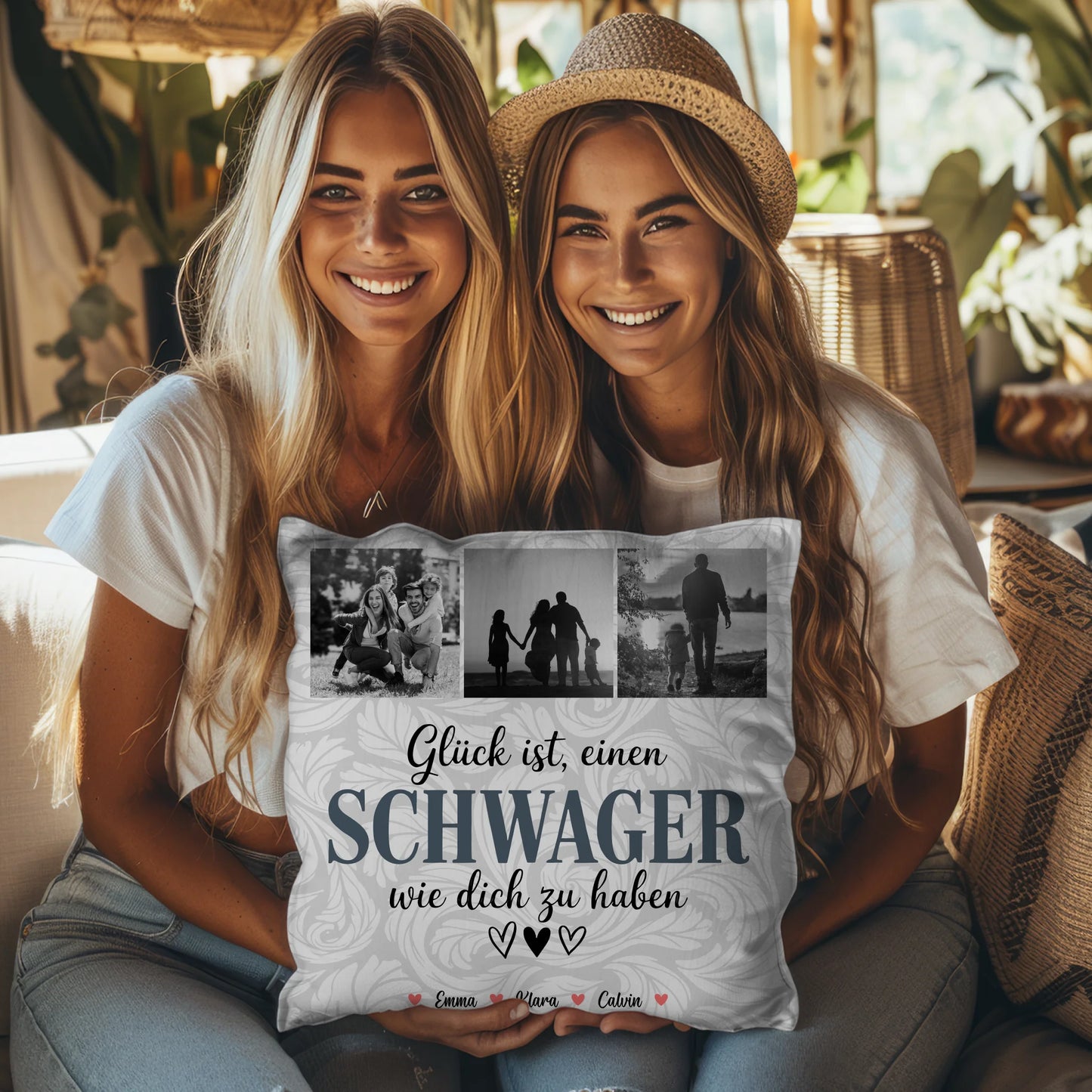 Personalisierte Geschenke mit Namen Kissen Schwager Fotocollage Glück Ist eine Schwager Wie Dich Zu Haben 3