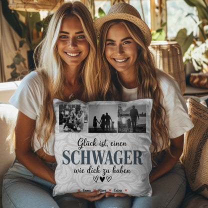 Personalisierte Geschenke mit Namen Kissen Schwager Fotocollage Glück Ist eine Schwager Wie Dich Zu Haben 3