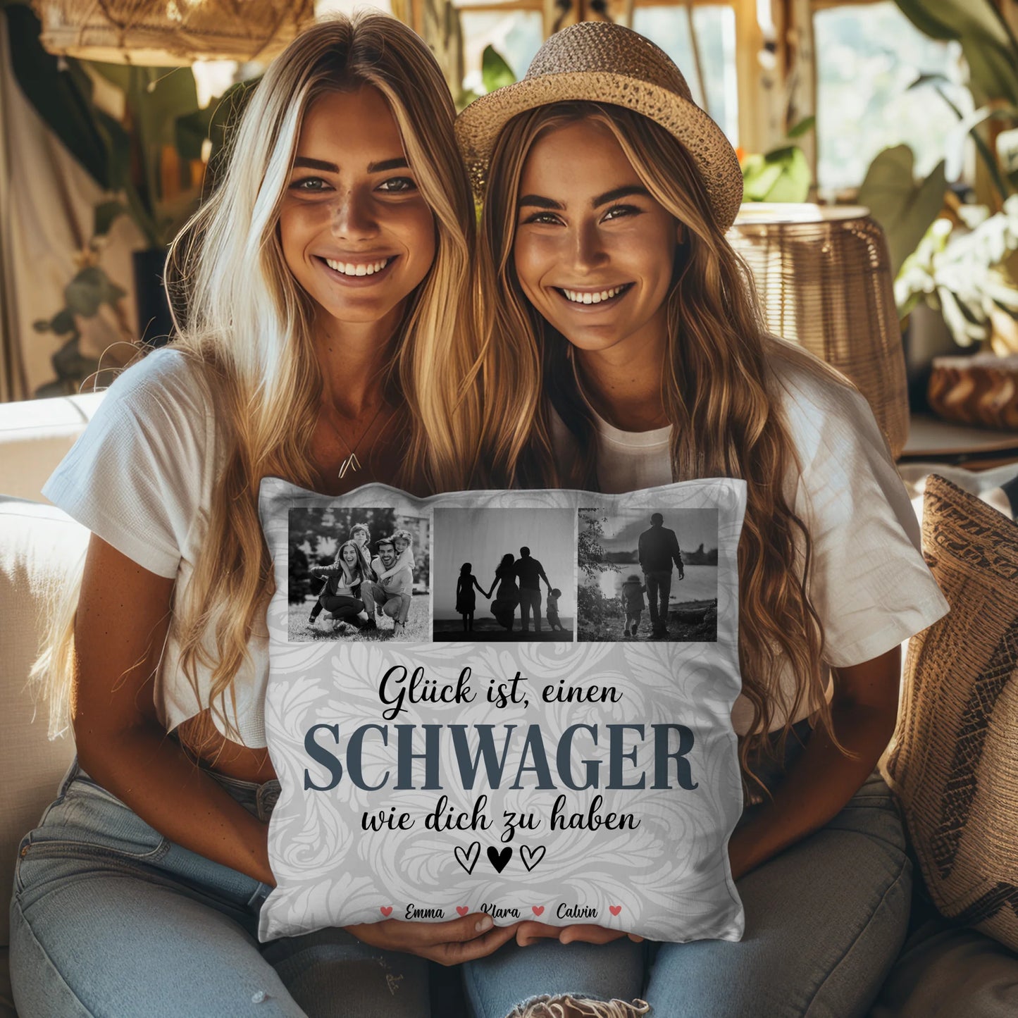 Personalisierte Geschenke mit Namen Kissen Schwager Fotocollage Glück Ist eine Schwager Wie Dich Zu Haben 8