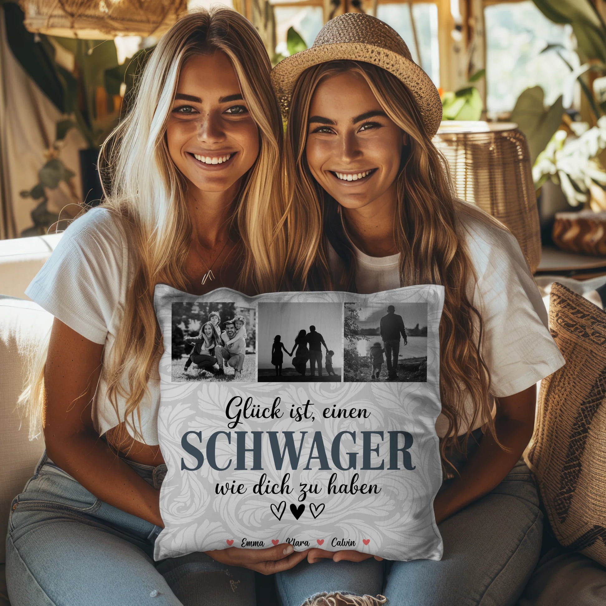 Personalisierte Geschenke mit Namen Kissen Schwager Fotocollage Glück Ist eine Schwager Wie Dich Zu Haben 8