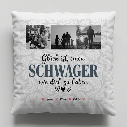 Personalisierte Geschenke mit Namen Kissen Schwager Fotocollage Glück Ist eine Schwager Wie Dich Zu Haben