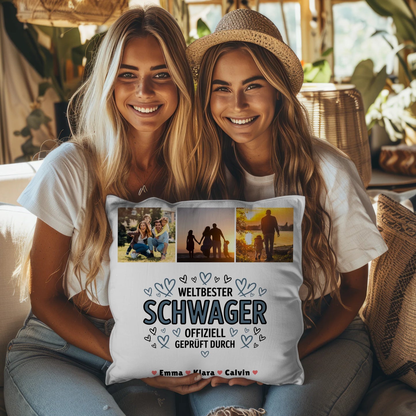 Personalisiertes Foto Kissen Mit Namen Geschenk Fotocollage Schwager Weltbester Schwager Offiziell Geprüft Durch 8