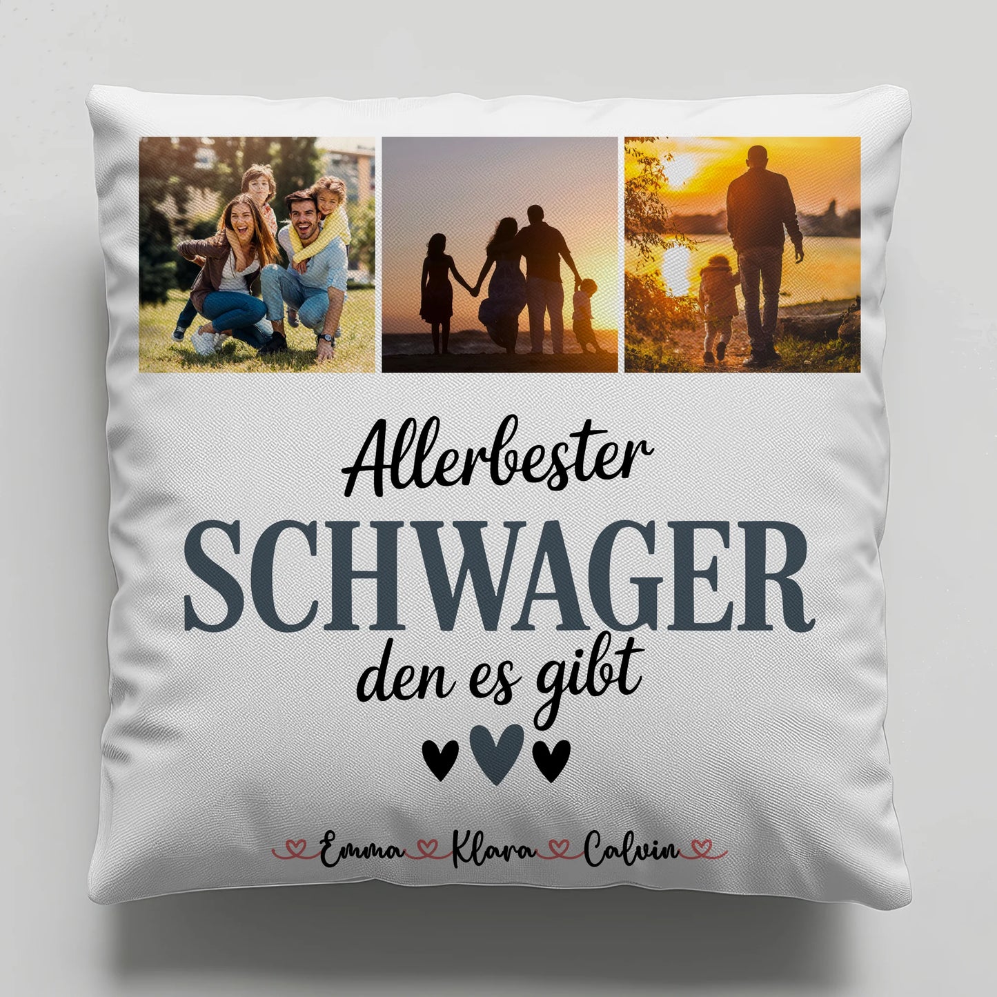 Personalisierte Geschenke mit Namen Kissen Fotocollage für Schwager Allerbester Schwager Den Es Gibt 6