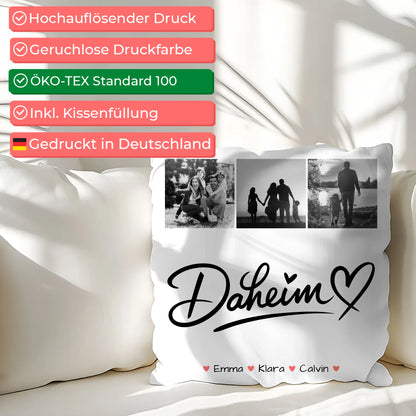 Personalisierte Kissen Mit Namen Familie Fotocollage Familie Für Das Zuhause Daheim 2