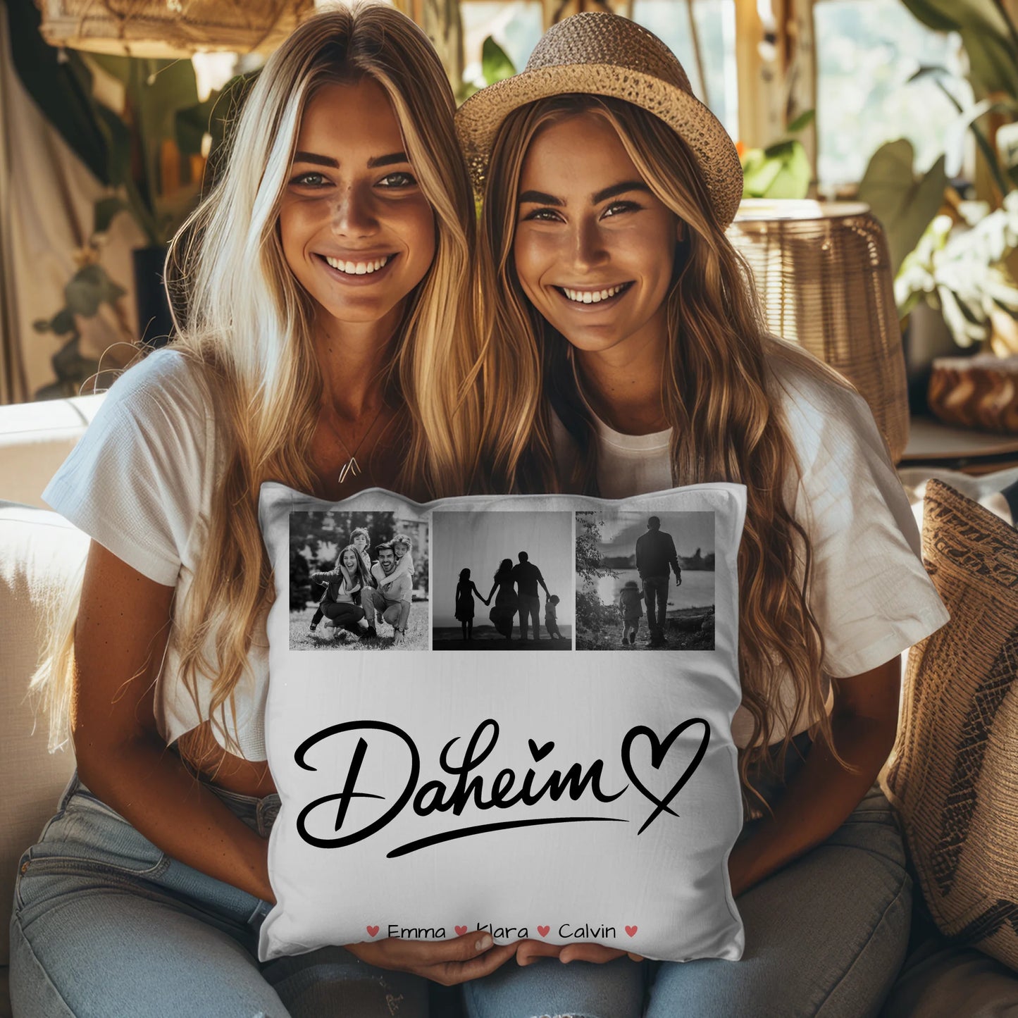 Personalisierte Kissen Mit Namen Familie Fotocollage Familie Für Das Zuhause Daheim 3