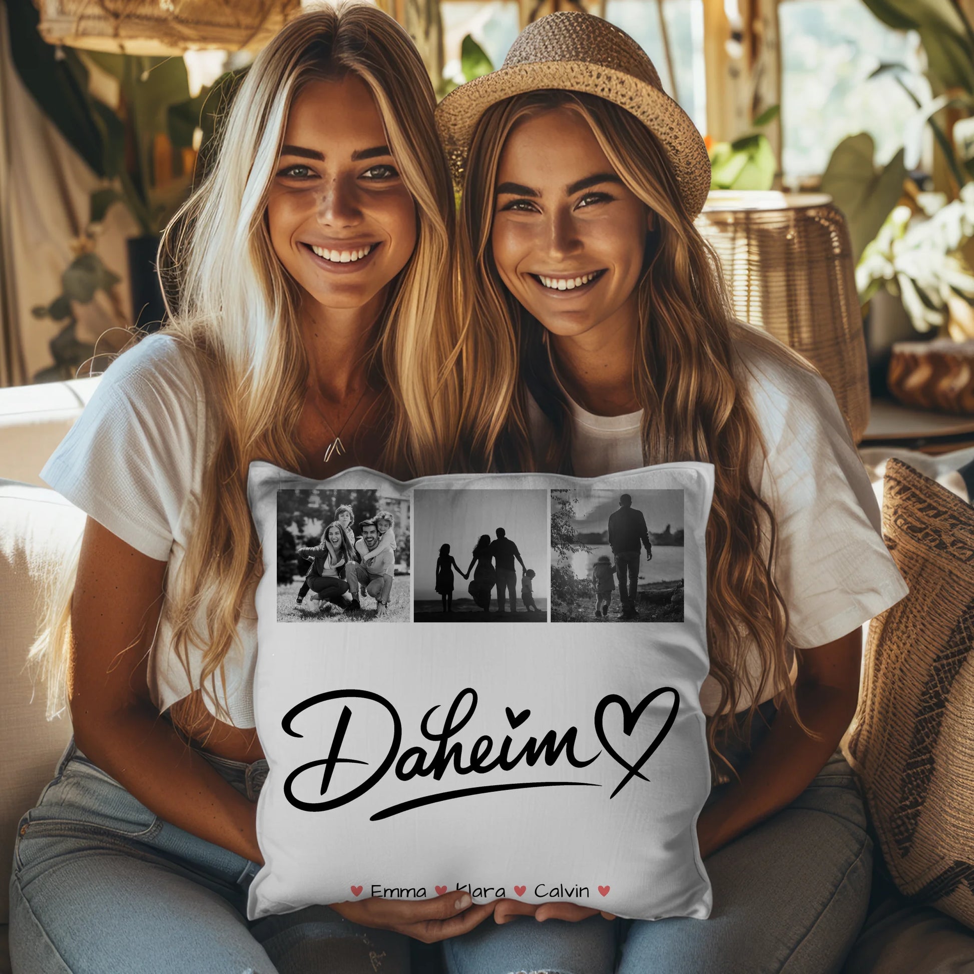 Personalisierte Kissen Mit Namen Familie Fotocollage Familie Für Das Zuhause Daheim 3