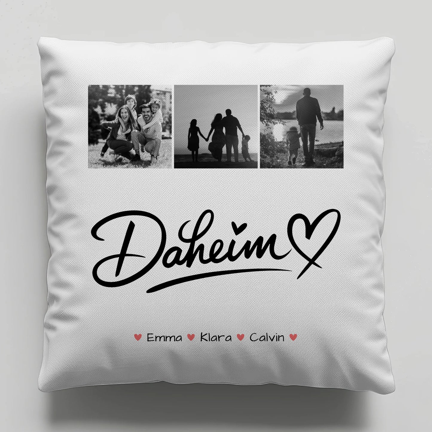 Personalisierte Kissen Mit Namen Familie Fotocollage Familie Für Das Zuhause Daheim