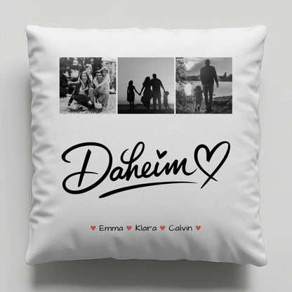 Personalisierte Kissen Mit Namen Familie Fotocollage Familie Für Das Zuhause Daheim