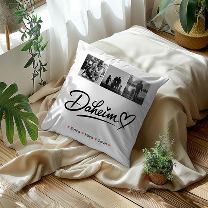 Personalisierte Kissen Mit Namen Familie Fotocollage Familie Für Das Zuhause Daheim