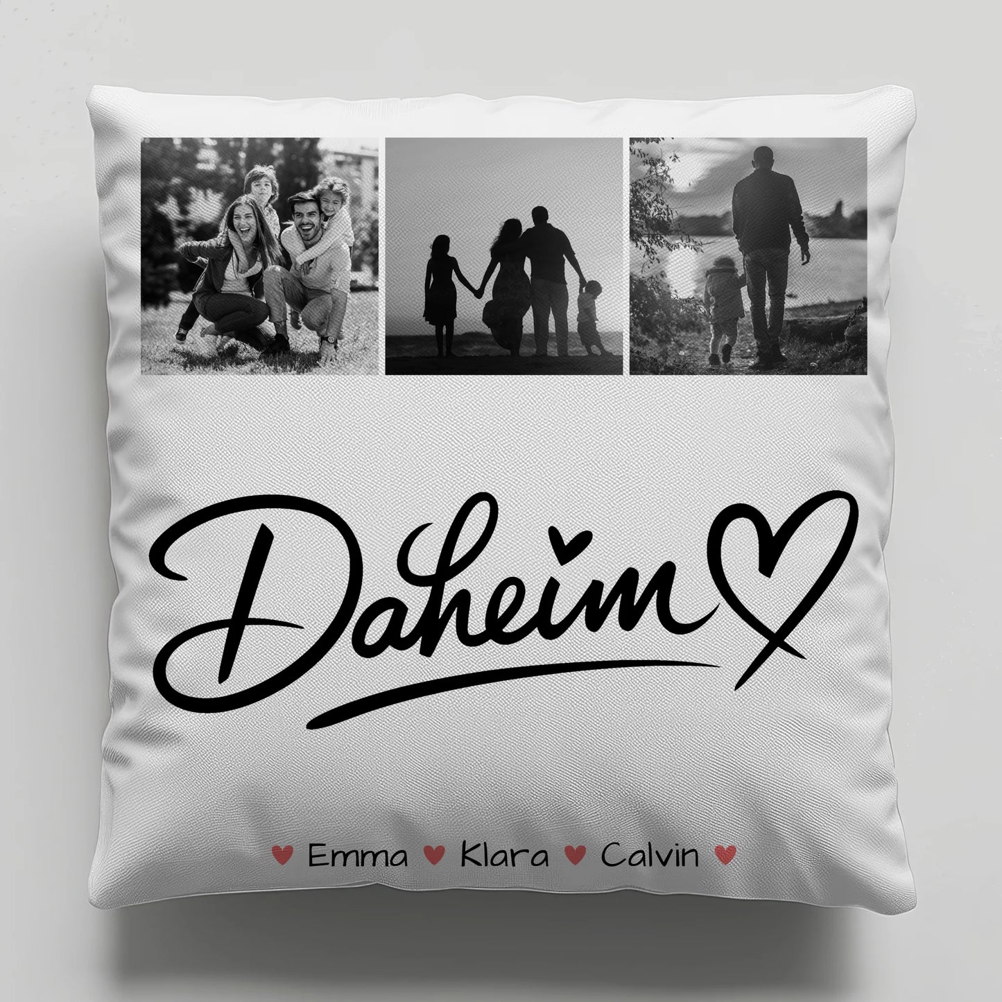 Personalisierte Kissen Mit Namen Familie Fotocollage Familie Für Das Zuhause Daheim 1