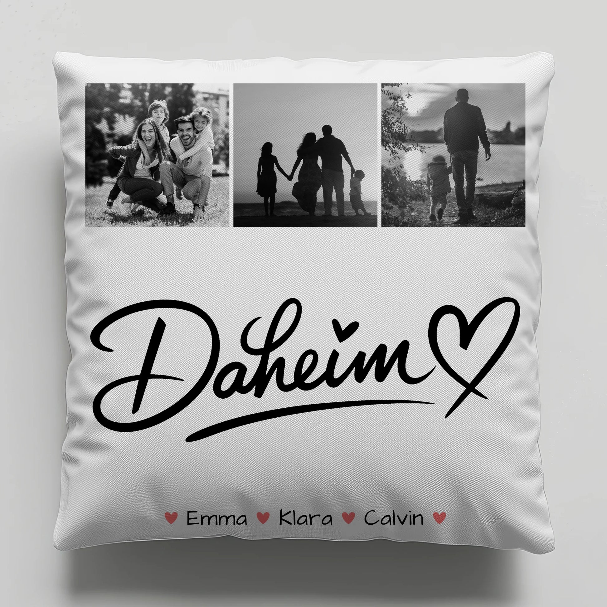 Personalisierte Kissen Mit Namen Familie Fotocollage Familie Für Das Zuhause Daheim 1