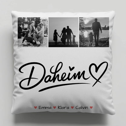 Personalisierte Kissen Mit Namen Familie Fotocollage Familie Für Das Zuhause Daheim 1