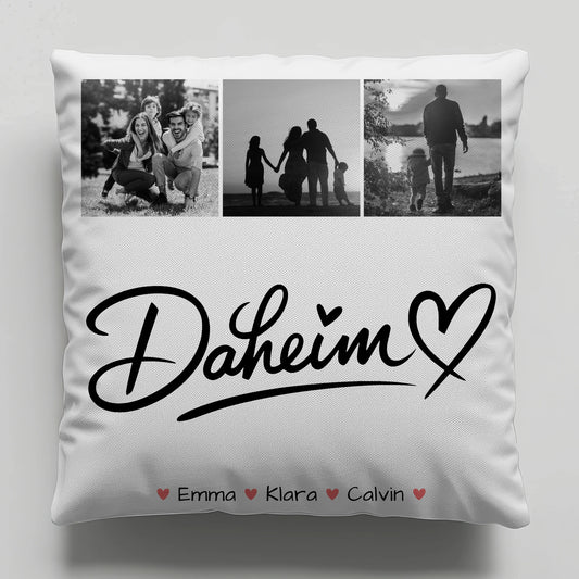 Personalisierte Kissen Mit Namen Familie Fotocollage Familie Für Das Zuhause Daheim 1