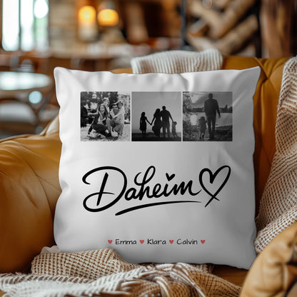 Personalisierte Kissen Mit Namen Familie Fotocollage Familie Für Das Zuhause Daheim