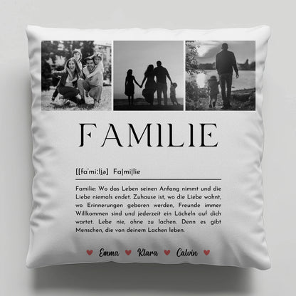 Personalisierte Familien Kissen Mit Namen Familie Fotocollage Definition Familie 6