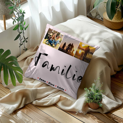 Personalisierte Kissen Mit Namen Familie Geschenk Fotocollage Familie für besondere Anlässe 5