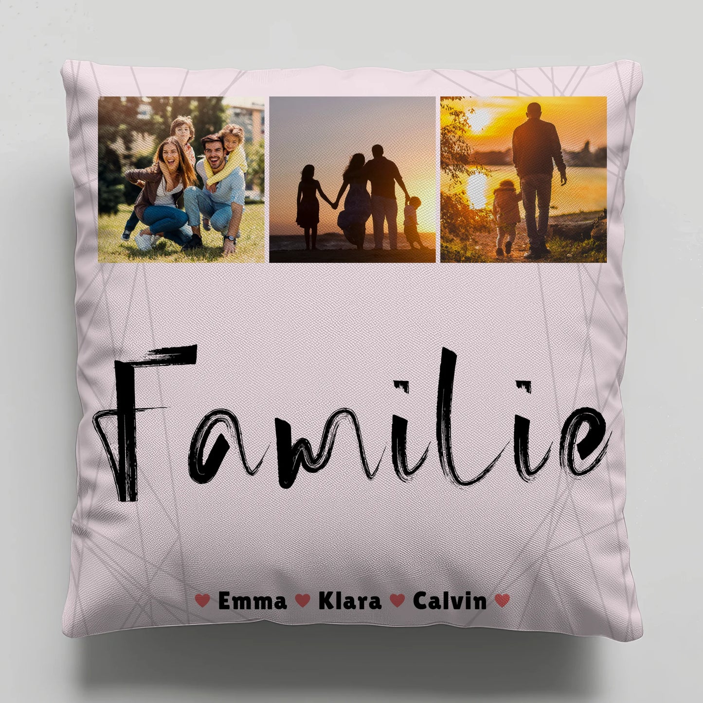 Personalisierte Kissen Mit Namen Familie Geschenk Fotocollage Familie für besondere Anlässe 6