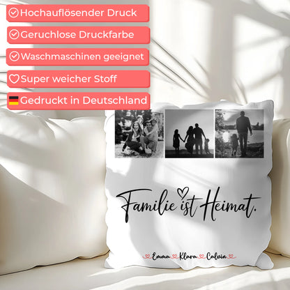 Personalisiertes Familien Kissen Mit Namen Fotocollage Familie Familie Ist Heimat Geschenk 7