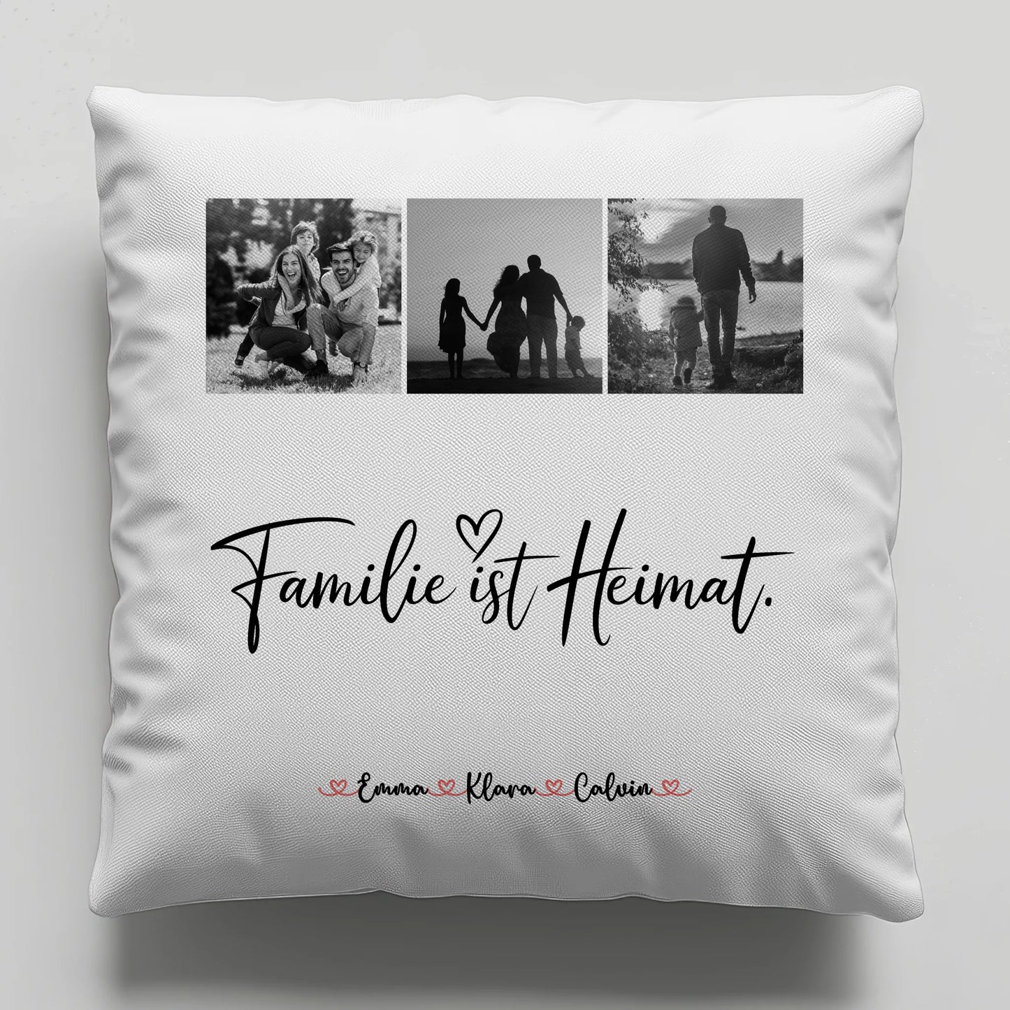 Personalisiertes Familien Kissen Mit Namen Fotocollage Familie Familie Ist Heimat Geschenk