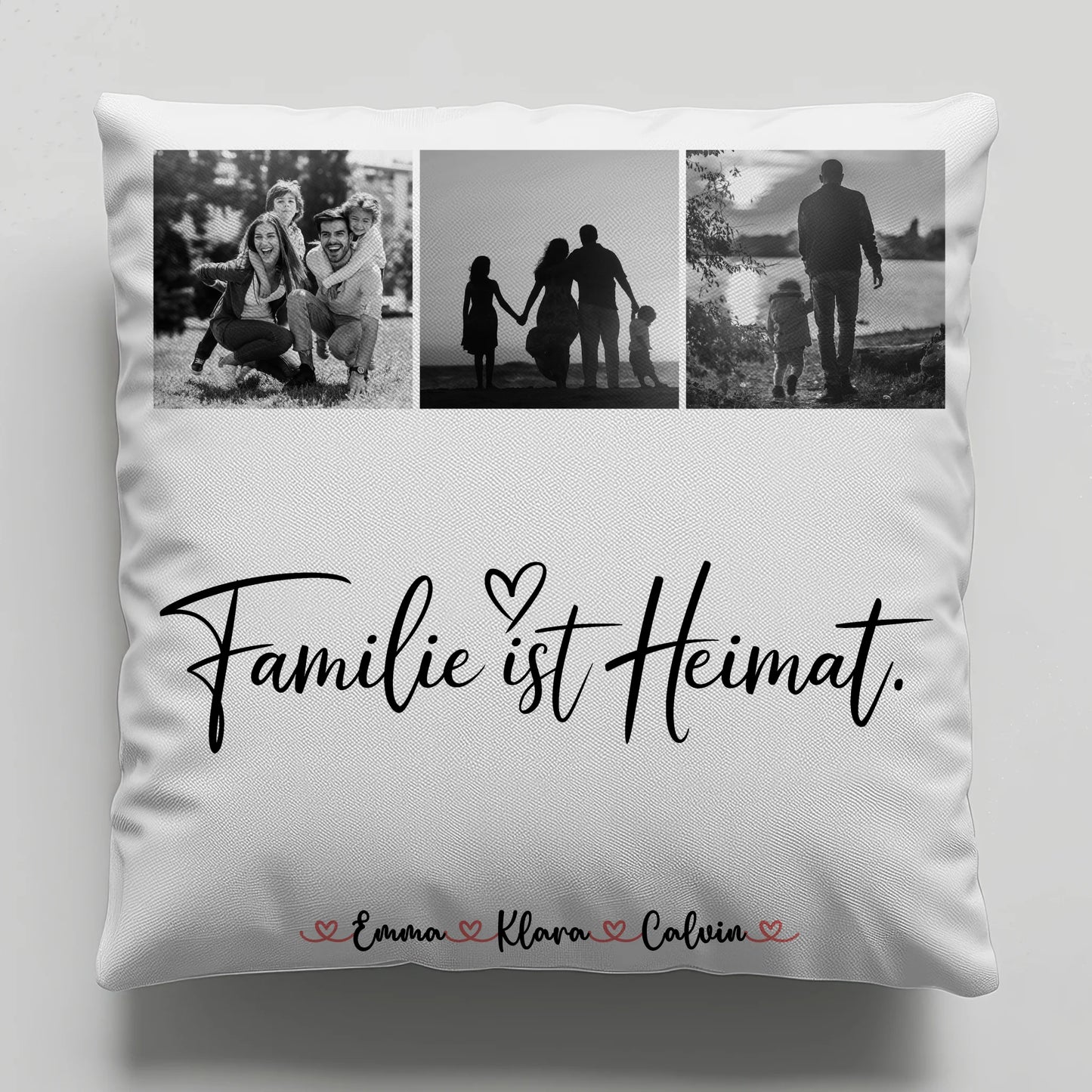 Personalisiertes Familien Kissen Mit Namen Fotocollage Familie Familie Ist Heimat Geschenk 1