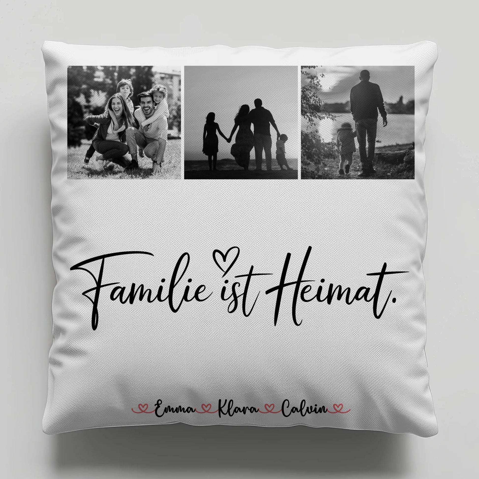 Personalisiertes Familien Kissen Mit Namen Fotocollage Familie Familie Ist Heimat Geschenk 1