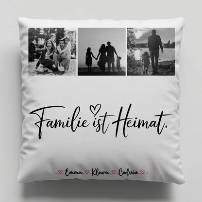 Personalisiertes Familien Kissen Mit Namen Fotocollage Familie Familie Ist Heimat Geschenk 1