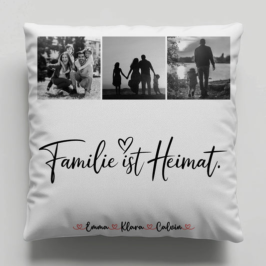 Personalisiertes Familien Kissen Mit Namen Fotocollage Familie Familie Ist Heimat Geschenk 1