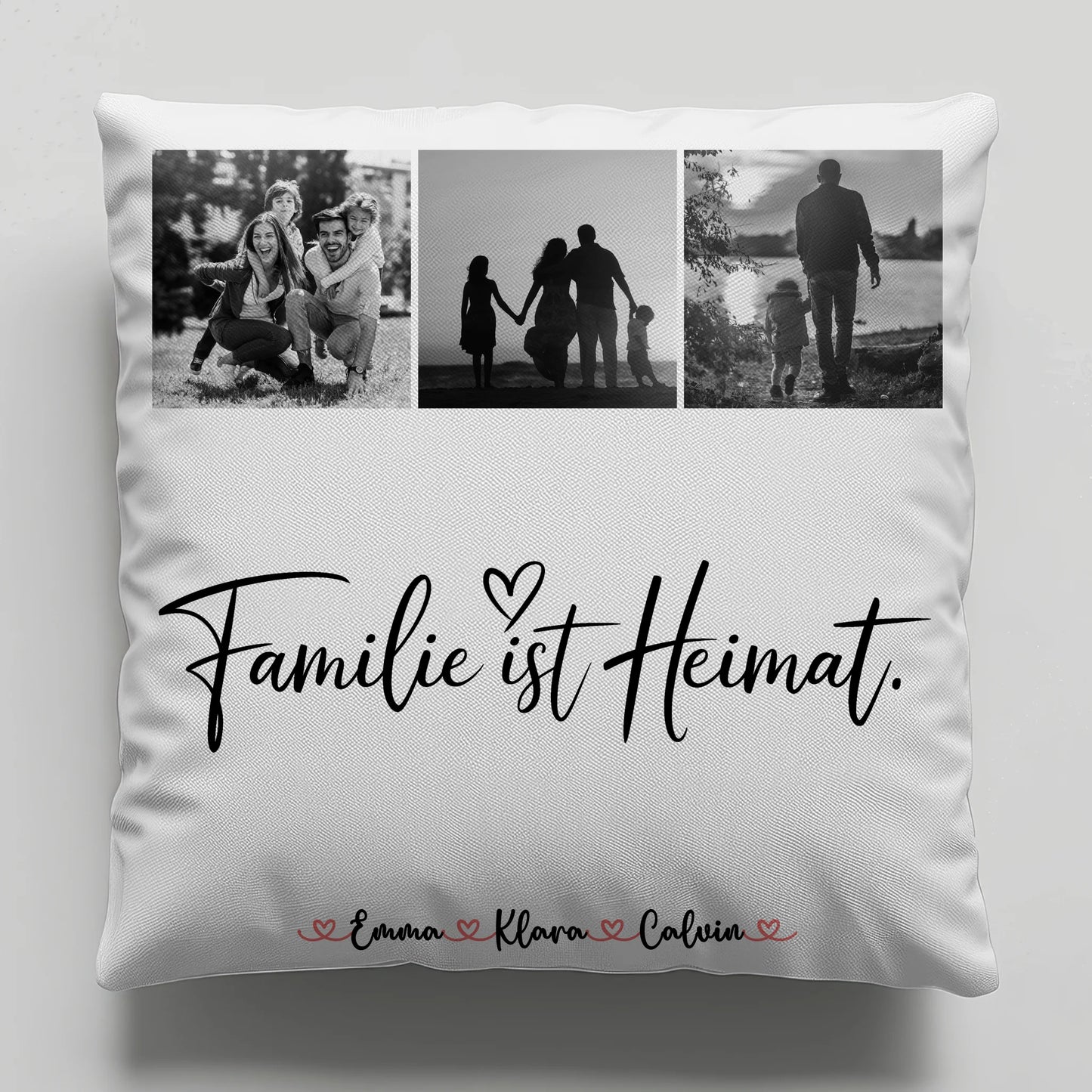 Personalisiertes Familien Kissen Mit Namen Fotocollage Familie Familie Ist Heimat Geschenk 6