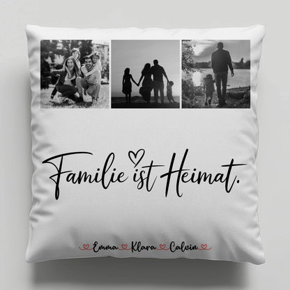 Personalisiertes Familien Kissen Mit Namen Fotocollage Familie Familie Ist Heimat Geschenk 6