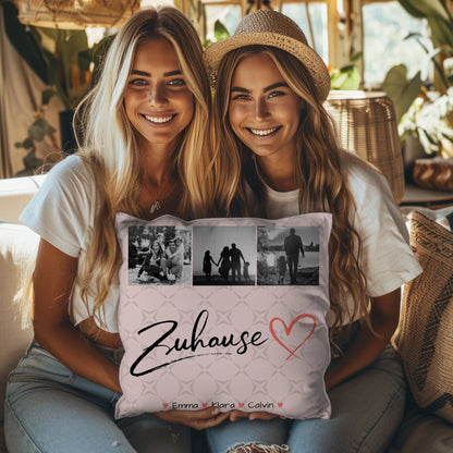 Familien Kissen Mit Namen Fotocollage Familie personalisiert Zuhause Geschenk 8