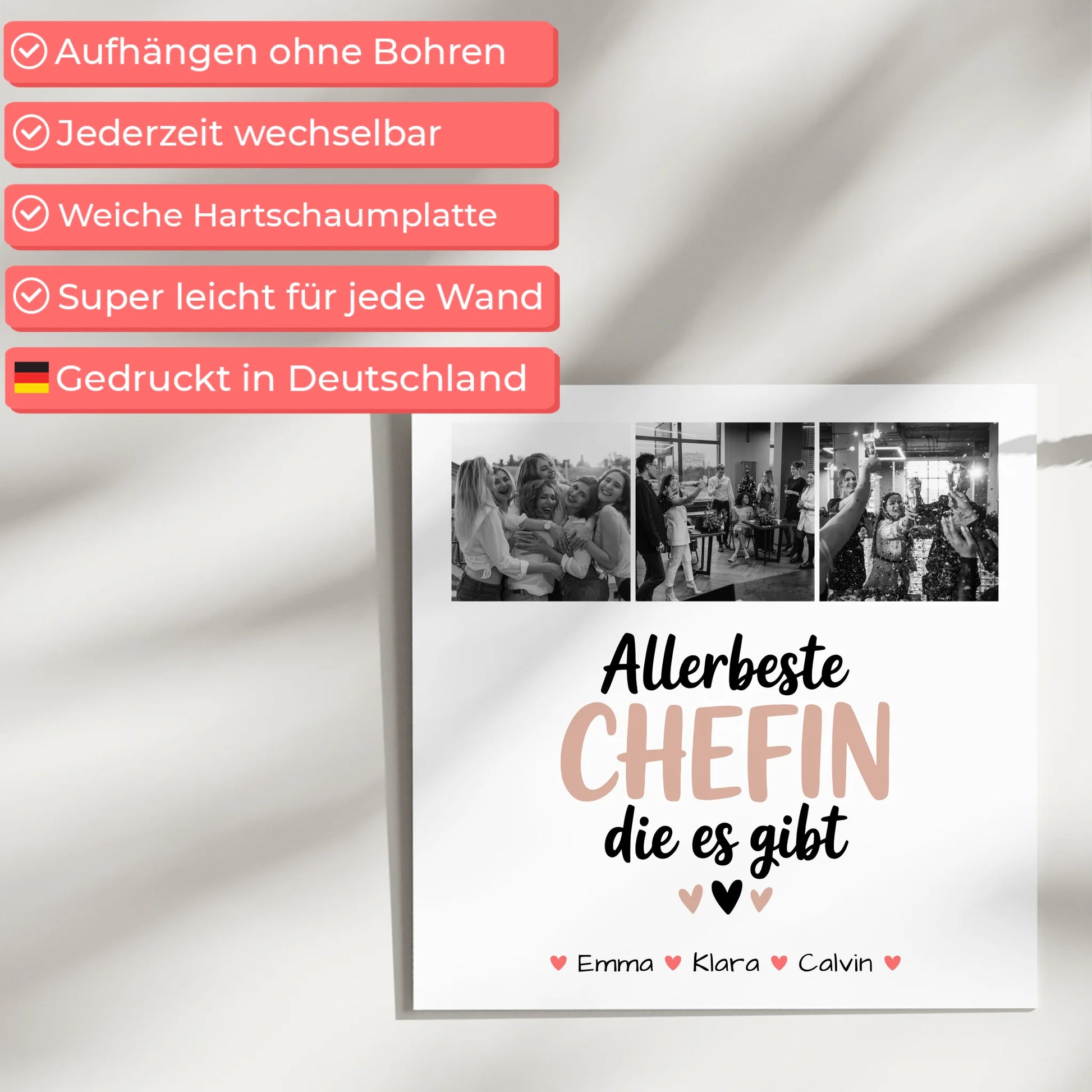 Personalisierte Fotoboard Magnet Wandbild Chefin Allerbeste Chefin Die Es Gibt 5