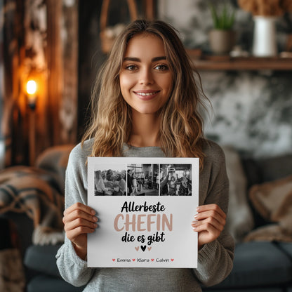 Personalisierte Fotoboard Magnet Wandbild Chefin Allerbeste Chefin Die Es Gibt 2