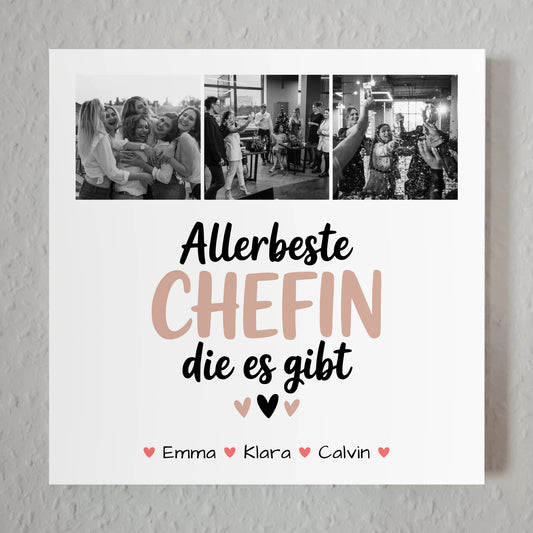 Personalisierte Fotoboard Magnet Wandbild Chefin Allerbeste Chefin Die Es Gibt 1