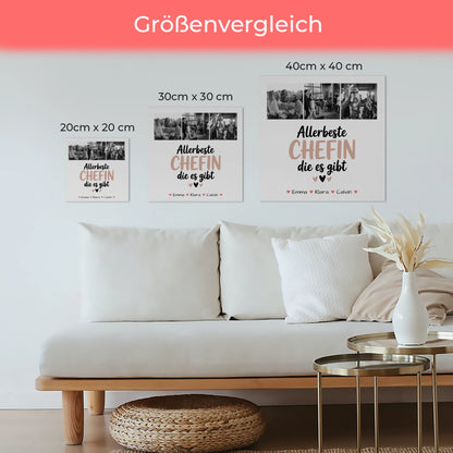 Personalisierte Fotoboard Magnet Wandbild Chefin Allerbeste Chefin Die Es Gibt