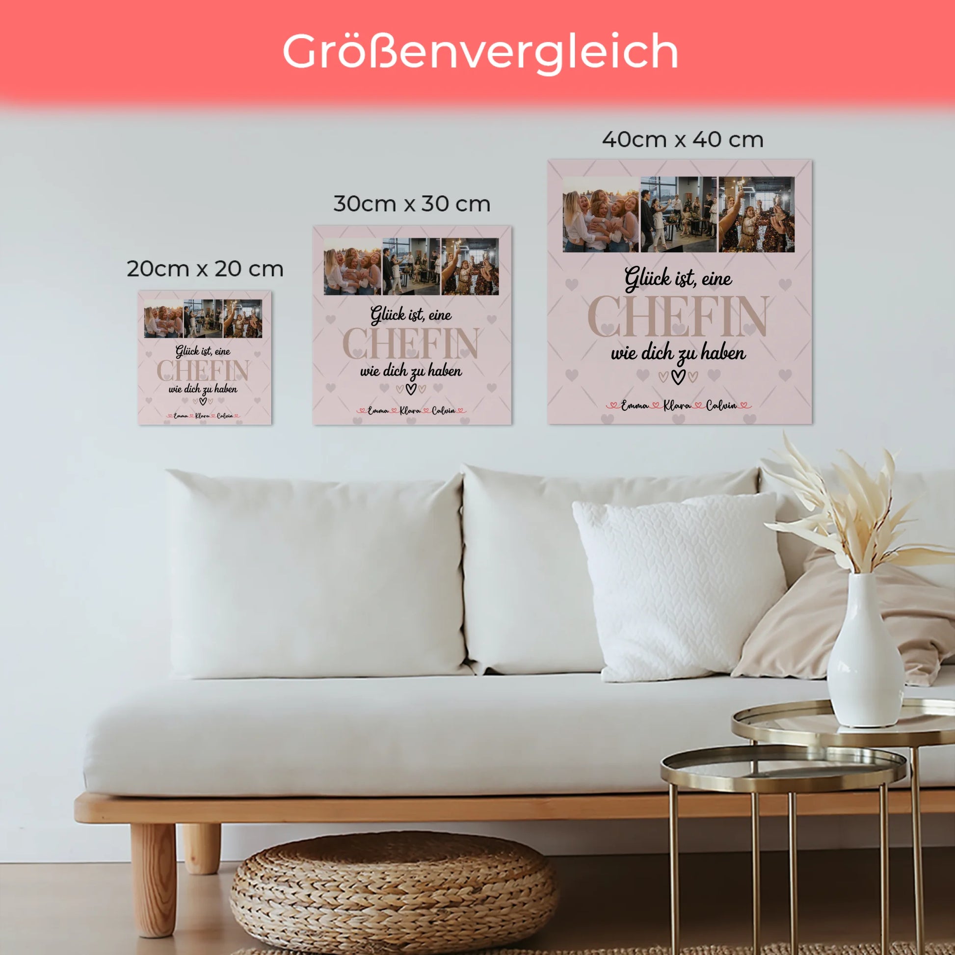 Personalisierte Magnetposter Fotoboard Fotocollage für Chefin Glück Ist eine Chefin Wie Dich Zu Haben 6