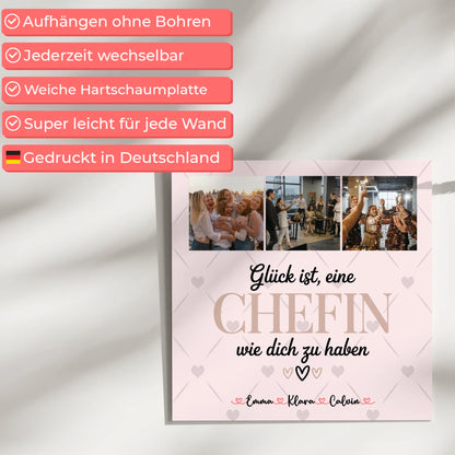 Personalisierte Magnetposter Fotoboard Fotocollage für Chefin Glück Ist eine Chefin Wie Dich Zu Haben