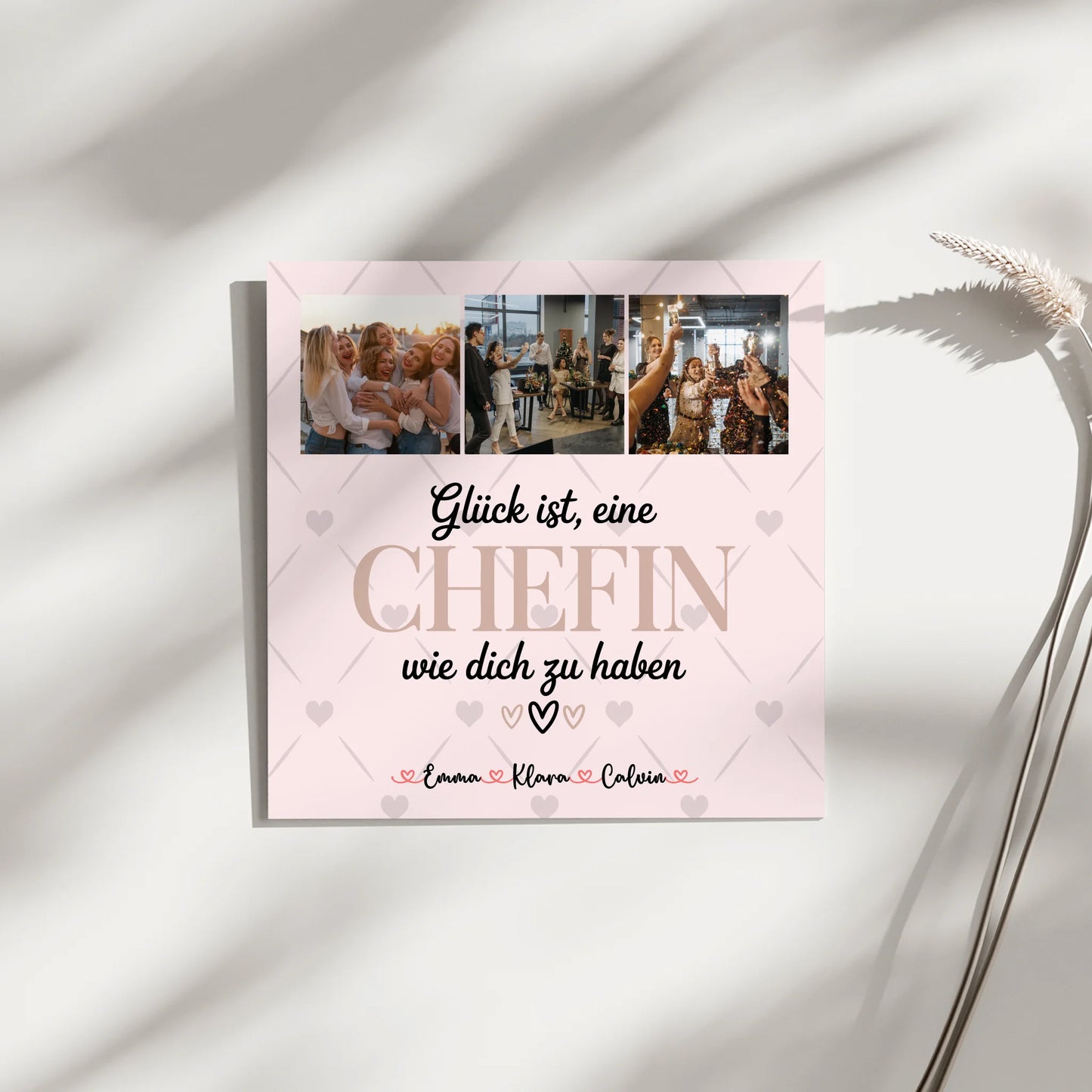 Personalisierte Magnetposter Fotoboard Fotocollage für Chefin Glück Ist eine Chefin Wie Dich Zu Haben