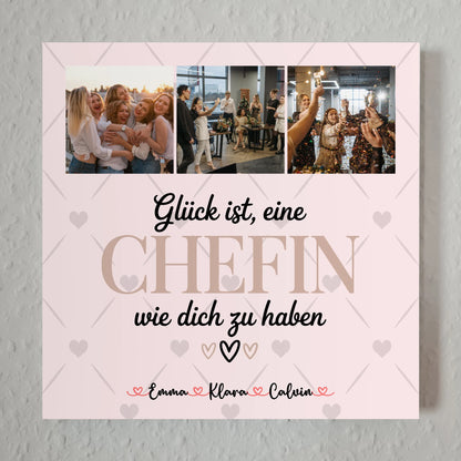 Personalisierte Magnetposter Fotoboard Fotocollage für Chefin Glück Ist eine Chefin Wie Dich Zu Haben 7
