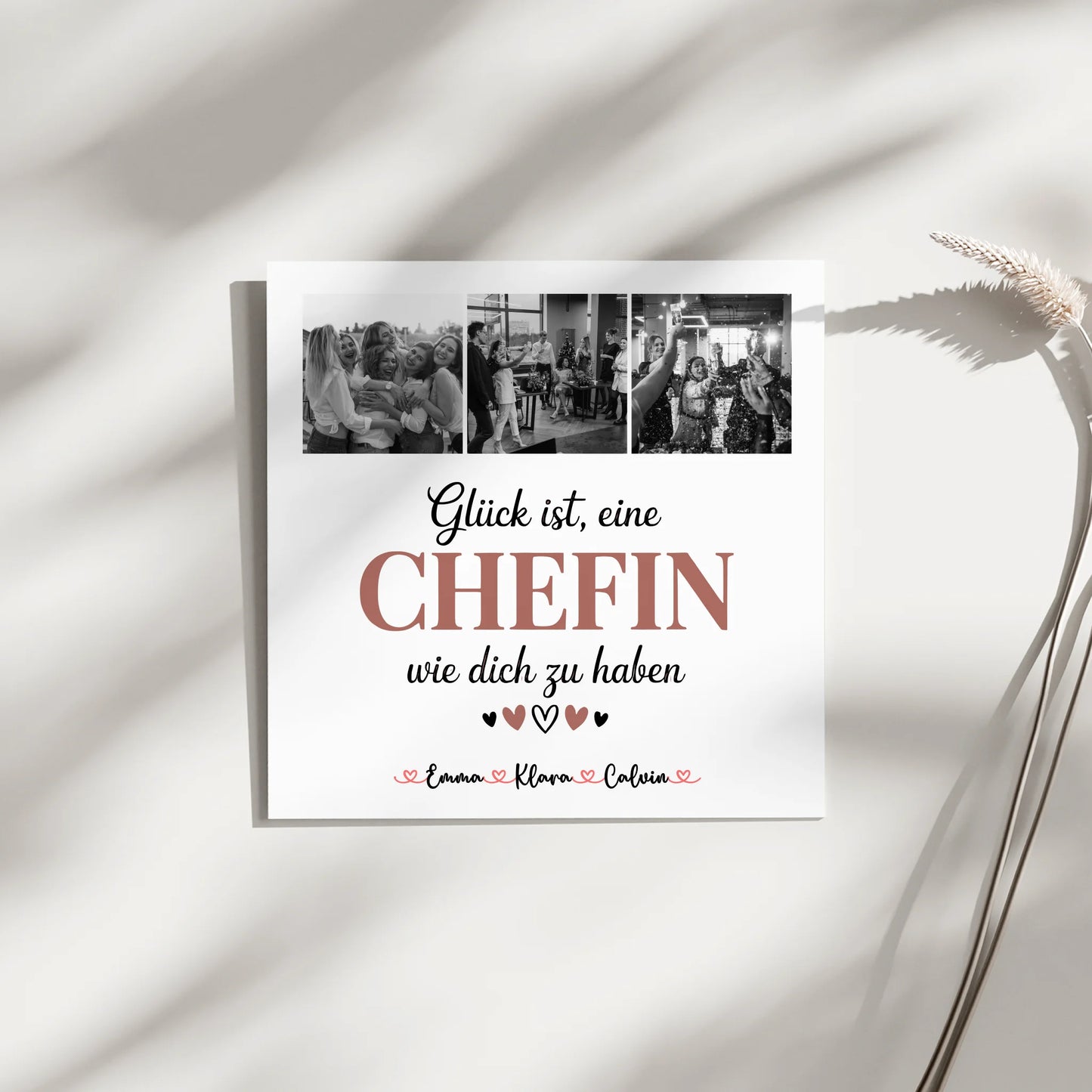 Fotoboard Magnet Wandbild Chefin Fotocollage Glück Ist eine Chefin Wie Dich Zu Haben Geschenk 3