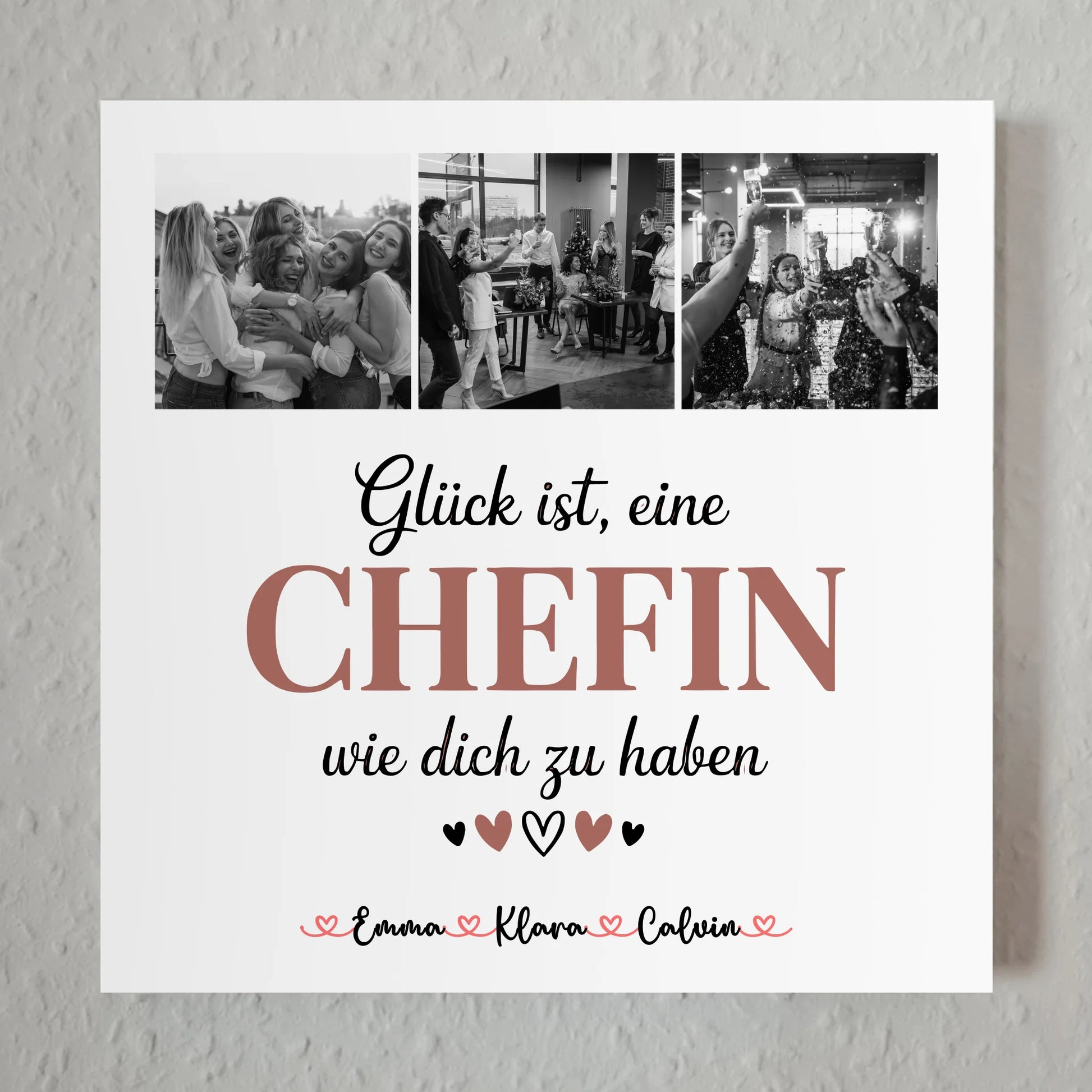 Fotoboard Magnet Wandbild Chefin Fotocollage Glück Ist eine Chefin Wie Dich Zu Haben Geschenk 1