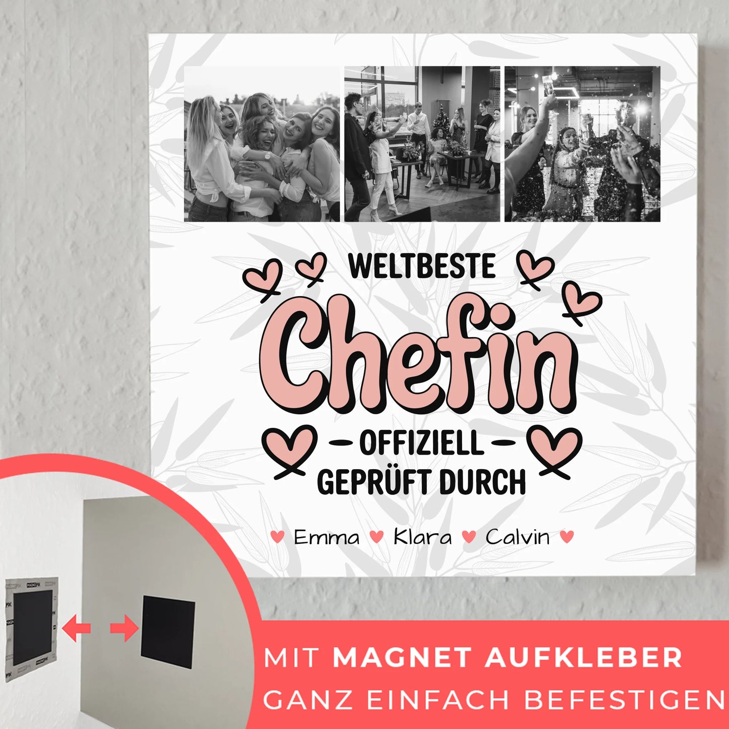 Magnetisches Fotoboard Beste Chefin 4